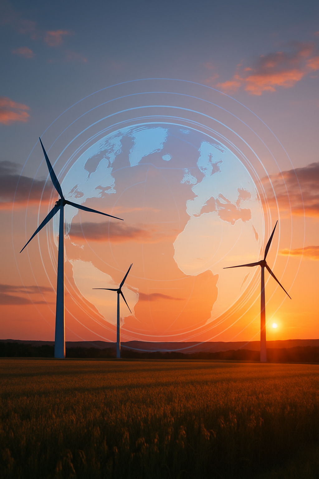 Windrad in Landschaft